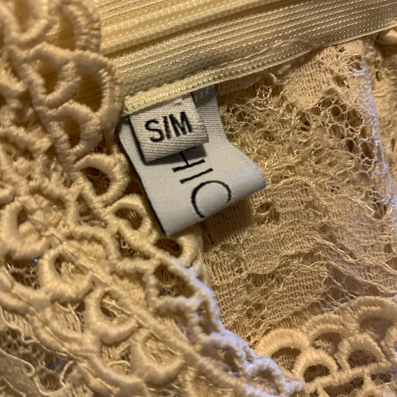 NWOT Bell of the Ball Couture Boutique Boho Crotchet & Lace Crop Top Size S/M - Picture 8 of 11